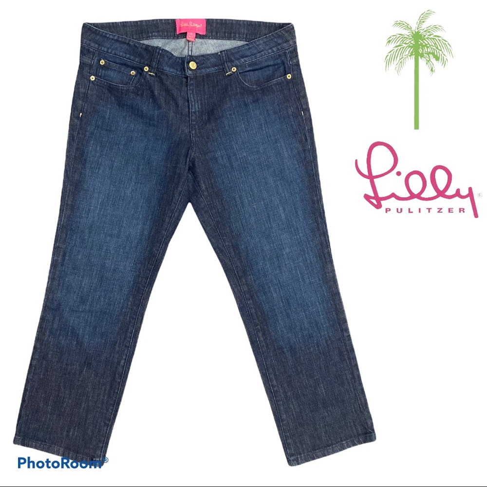 Lilly Pulitzer 🌴 Size 10 Jubilee Crop Jeans EUC